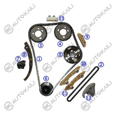 Plastik PA66 / PA46 Timing Chain Kit Untuk Ford Transit Bus TDE Diesel 2.4T 01-06