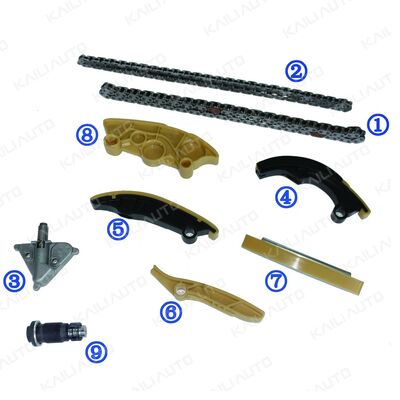 Kit Rantai Waktu Plastik PA66 / PA46 Untuk Ranger Rover Evoque Bensin PT204 2.0T 17-18