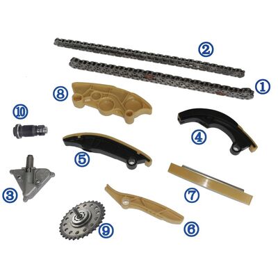 Kit Rantai Waktu Plastik PA66 / PA46 Untuk Ranger Rover Evoque Bensin PT204 2.0T 17-18