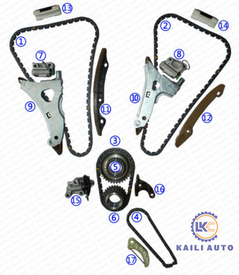 Timing chain kit untuk BENZ GL450 E400 C350 ML350 C300 GLK350 Mesin M276.821 V6 3.0T/3.5T GAS A2760502416 A0009931378