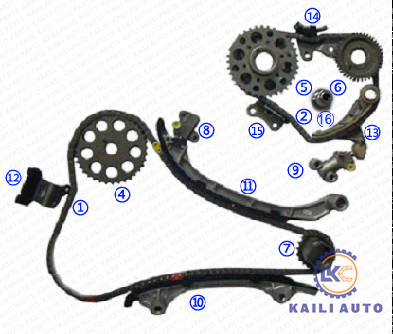 TOYOTA 4RUNNER Tacoma 2.7 VVT Rantai Waktu 13506-75050 124L 13540-75030