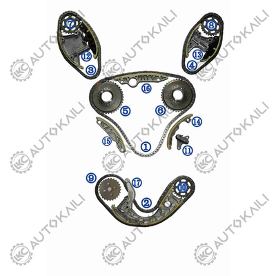 Timing Chain Kit Untuk AUDI/VW AUDI A4 B8 ((8K2) CAPA/CCLA/CCWA 3.0T 07-12 059109229J 106L
