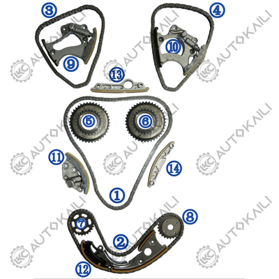 Timing Chain Kit Untuk AUDI A7 4GA CNYA 150KW 2.8L 10-14 A6L 4X8/ C7 CNYB 162KW 2.8L 12-16 06E109465BC 108L