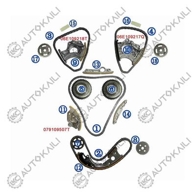 Timing Chain Kit Untuk AUDI / VW S5 8F7 CAKA 245KW 3.0T 08-11 06E109465BC 108L