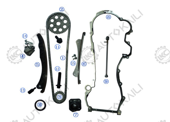 Iron Timing Chain Kit untuk OPEL/VAUXHALL AGILA Z 13 DT / Z 13 DTJ 1248CC 03.8- ASTRA H / Mk V Z 13 DTH 1248CC 04.1-09.5