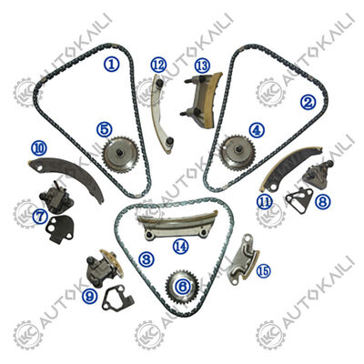 Kit Rantai Waktu Plastik PA66 / PA46 Untuk 9-3 YS3F Turbo V6 Bensin B284L /B284R 2.8L 06-09