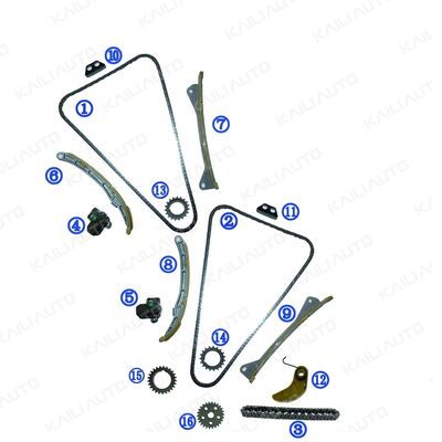 Plastik PA66 / PA46 Timing Chain Kit Untuk Genesis G6DJ 3.8L 15-17
