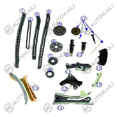 Timing Chain Kit Untuk 4.0L 4016CC V6 GAS SOHC Aspirasi Alami B4000 2001-2009