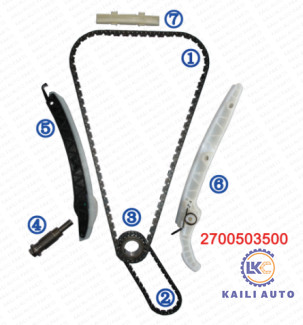 Rantai waktu kit untuk BENZ C200 C300 E200 A180 B180 A260 CLA180 CLS GLA200 GLA260 Mesin M274 M270 1.6 T/2.0 T 0009933978