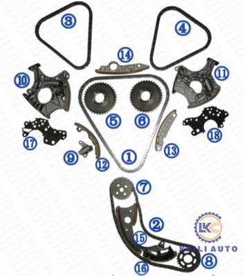 Timing chain kit untuk mesin AUDI A4 A6 A8 BDW BPK 4F2 B7 8ED 8H7 8HE 4FH 4F5 4E 2.4L/3.2L/3.2FSI 06E109229F