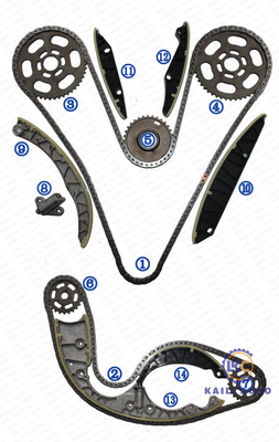 Mesin CRCA CJMA Timing Chain Kit Untuk AUDI VW TOUAREG Q5 Q7 A4 A5 A6 A7 A8 3.0TDI 059109229S