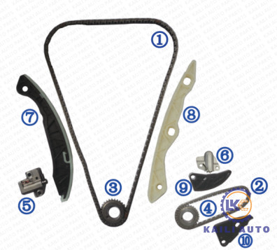 Rantai waktu kit untuk HYUNDAI/KIA Sonata IX35 Santafe KIA Sportage Sorento K5 Mesin G4KE 2.4L 24321-25000 9*180L