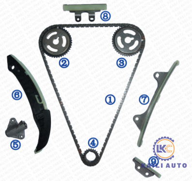 Kit rantai waktu untuk HYUNDAI/KIA i10(IA) i10 (PA) i20 (GB) i20 (PB PBT) Engine G4LA 1.2L 08-10 24321-03000 9*160L
