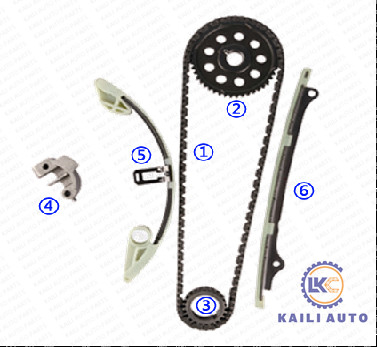 Timing chain kit untuk HONDA JAZZ MK2 Civic Hybird Engine L13A1 1.3L 14401-PWA-004 9*126L 14211-PWA-000
