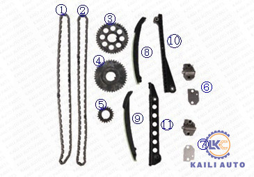 F6TZ6268AA 8*122 Timing Chain Set Untuk Ford Excursion E-350 5.4L 330Cu.V8 GAS SOHC 2001