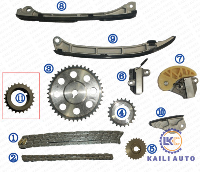 Timing chain kit untuk MAZDA CX-5 KE 6 stufenheck GJ.GH 6 Kombi GJ.GH 2.2 D AWD 12-18 SH02-12-201 108L SH01-14-151 58L