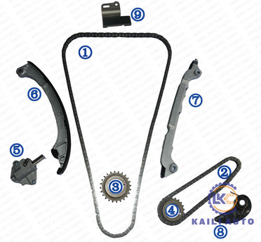 Timing chain kit untuk MAZDA MAZDA 3 GS i Grand touring 3 sedan SV CX-5 Axela 6 Atenza CX4 GAS 2.0L DOHC PE01-12-201 148L