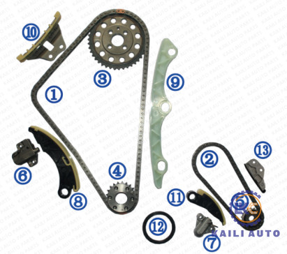 Timing chain kit untuk MAZDA MAZDA 3 sky Active 6 GH MZR-CD sky active CX-7 sky Diesel 2.2L 13-16 R2AA-12-231 112L