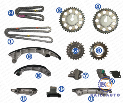 1GD 2GD 2.8T Timing Chain Kit Untuk TOYOTA FORTUNER HILUX INNOVA 13507-0E010 116L 13550-0E010